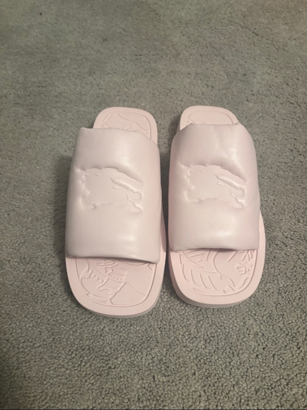 Burberry Pale Pink Slide Sandals